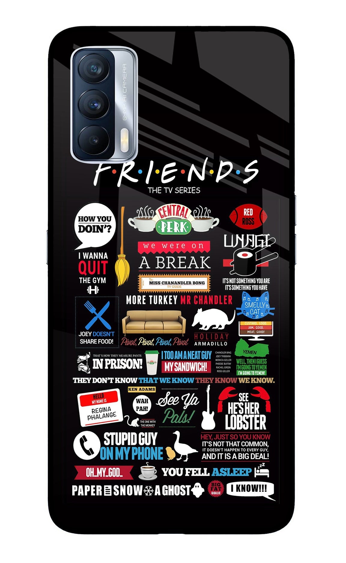 FRIENDS Realme X7 Glass Case