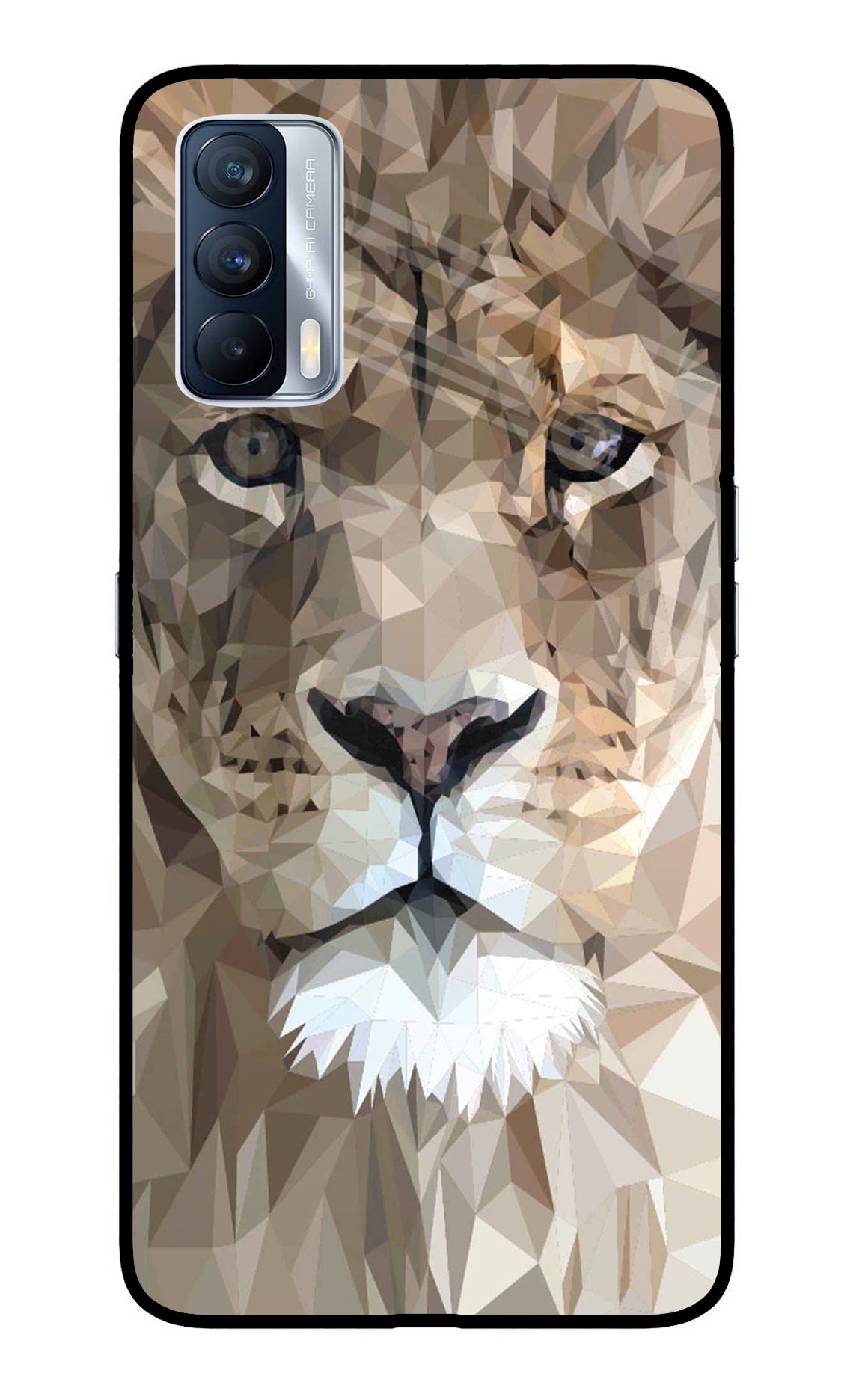 Lion Art Realme X7 Glass Case