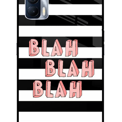 Blah Blah Blah Realme X7 Glass Case Back Cover by Casekaro