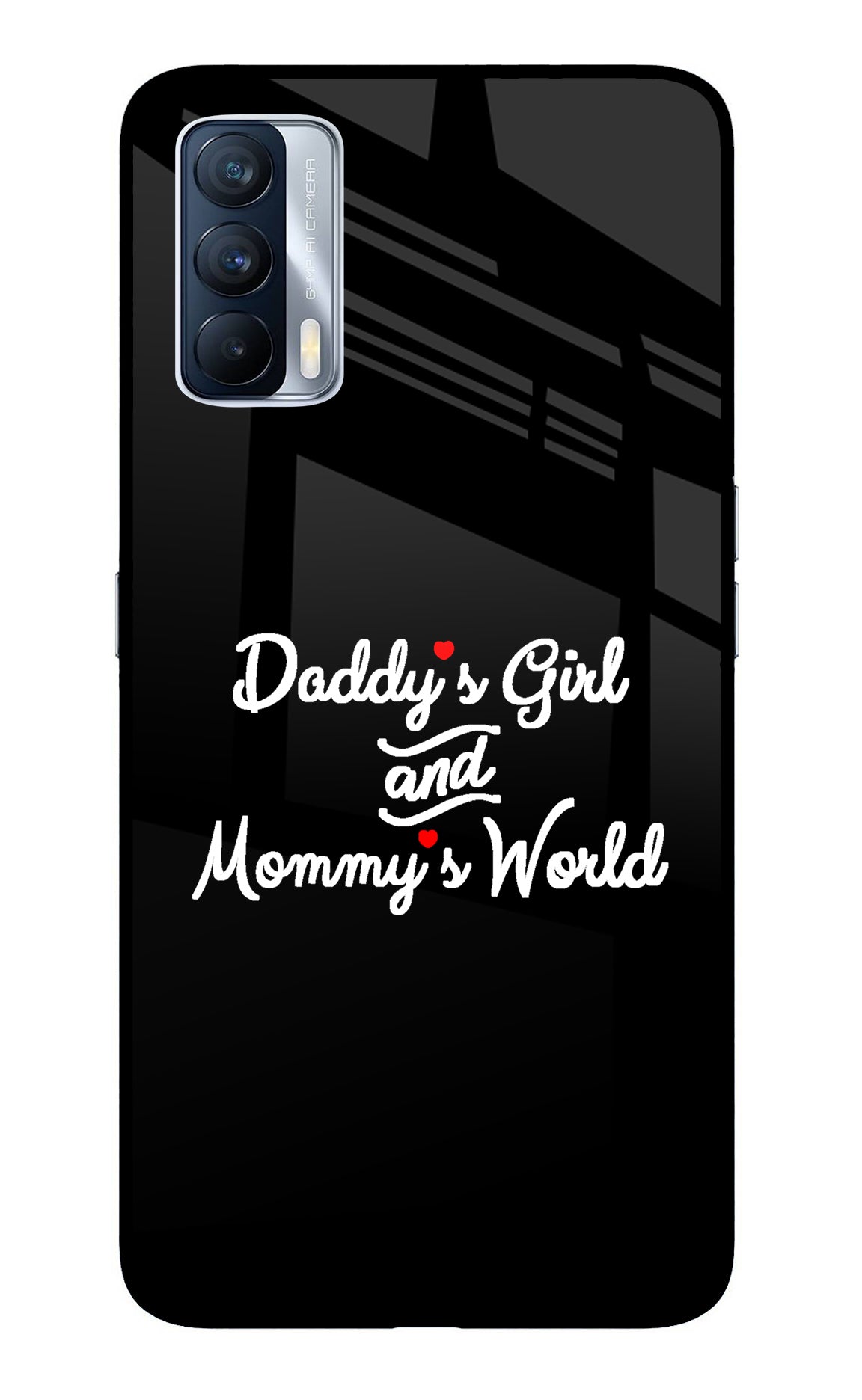 Daddy's Girl and Mommy's World Realme X7 Glass Case