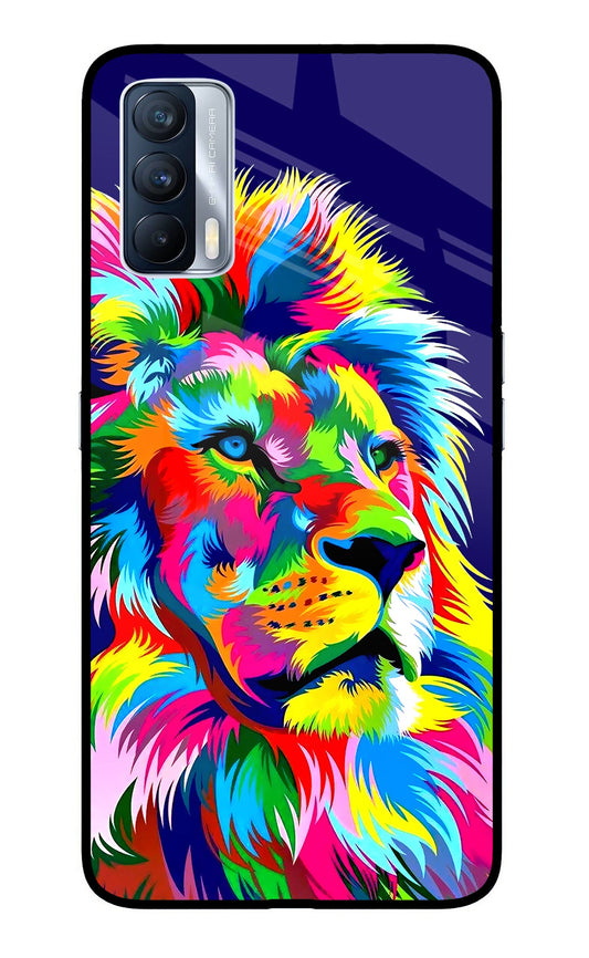 Vector Art Lion Realme X7 Glass Case