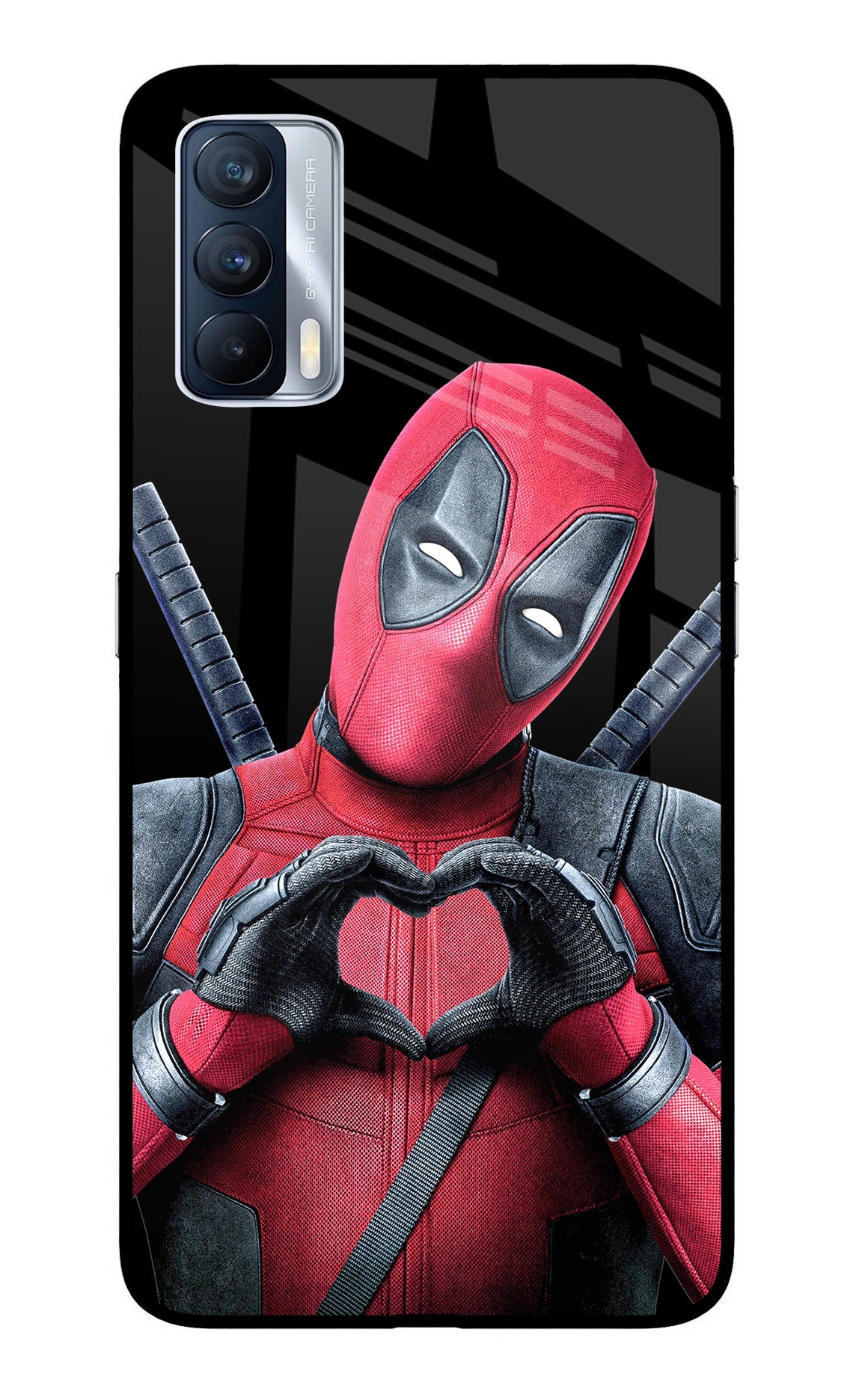 Deadpool Realme X7 Glass Case