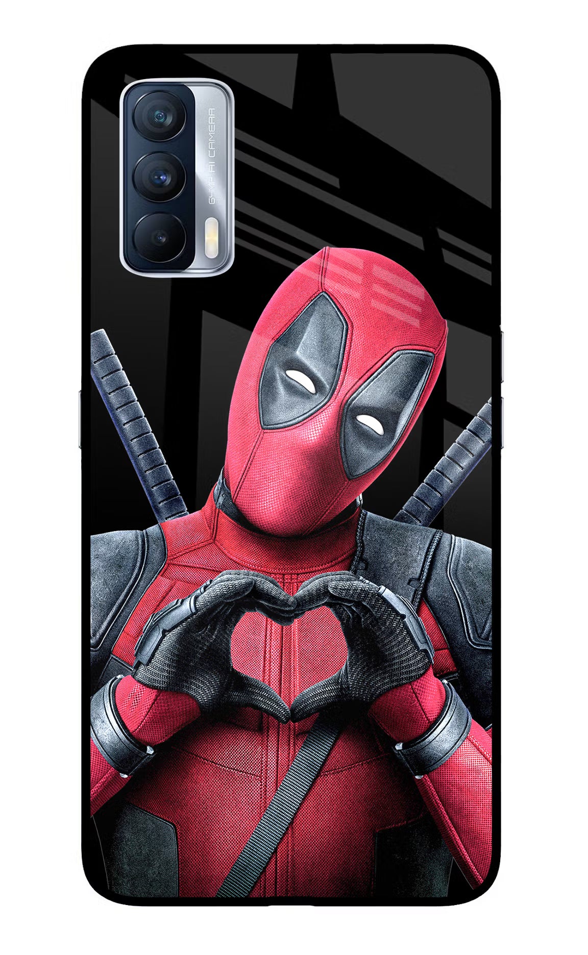 Deadpool Realme X7 Glass Case Back Cover by Casekaro