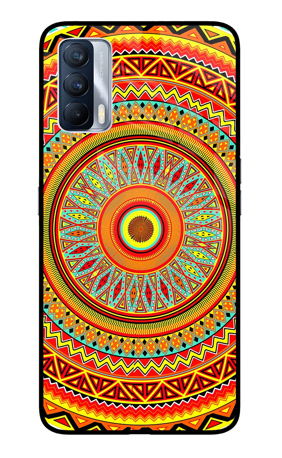 Mandala Pattern Realme X7 Glass Case