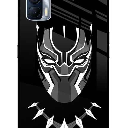 Black Panther Realme X7 Glass Case Back Cover by Casekaro