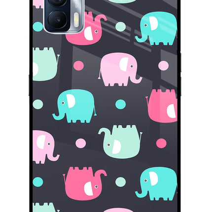 Elephants Realme X7 Glass Case Back Cover by Casekaro