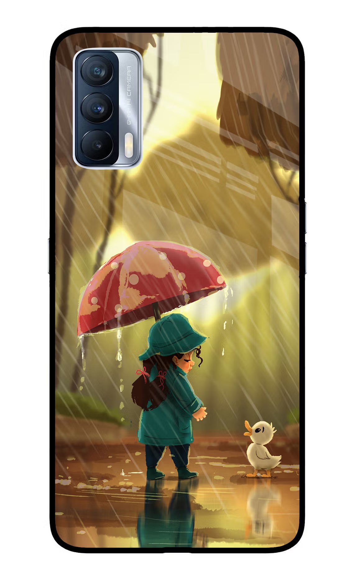 Rainy Day Realme X7 Glass Case