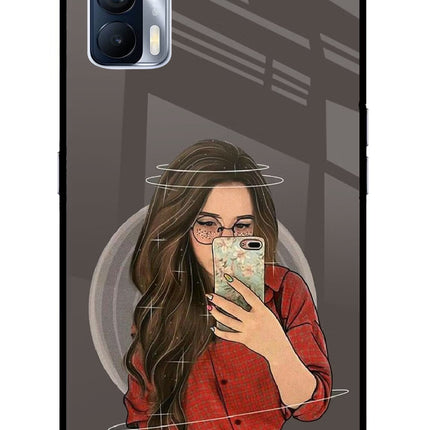 Selfie Queen Realme X7 Glass Case Back Cover by Casekaro