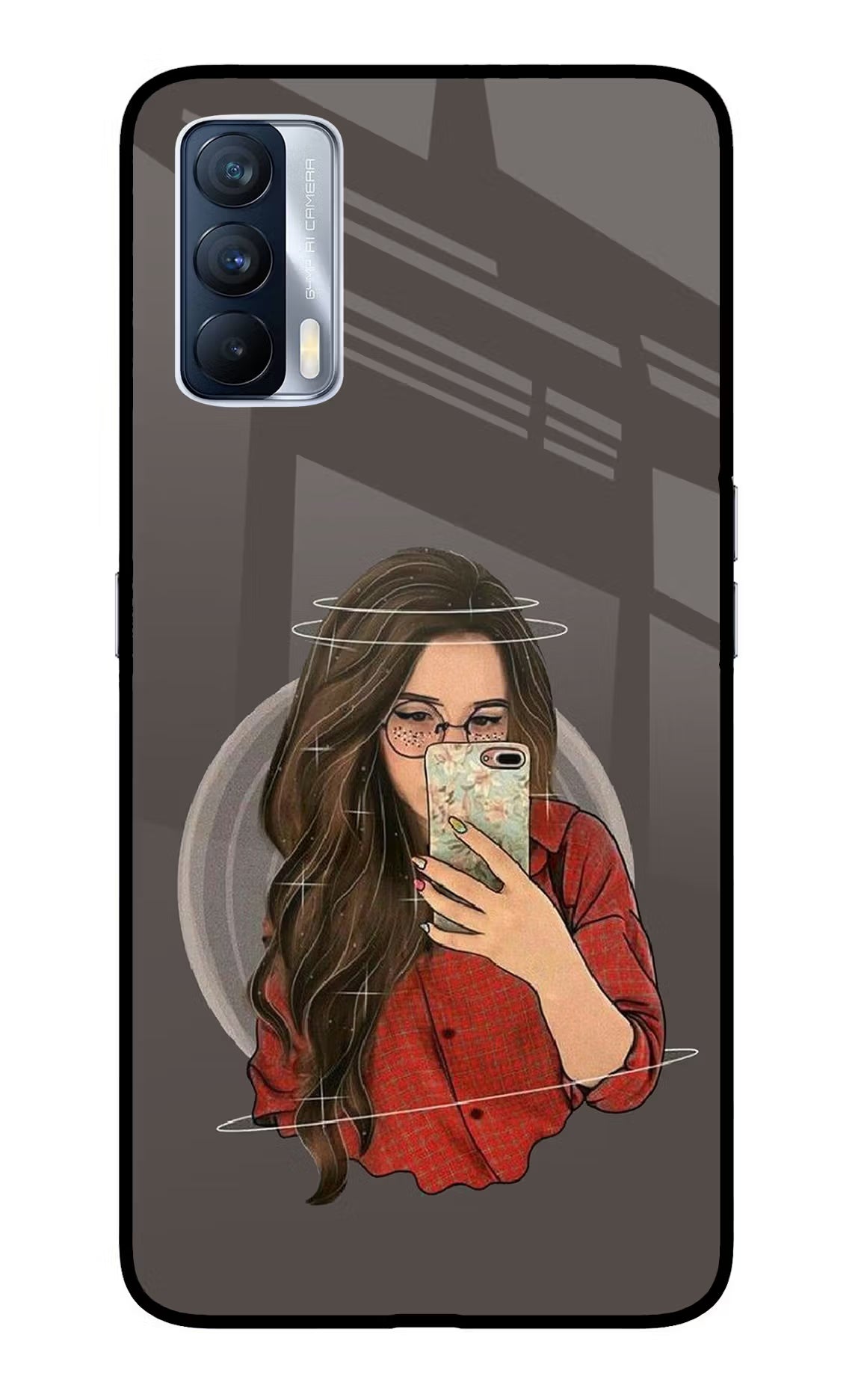 Selfie Queen Realme X7 Glass Case Back Cover by Casekaro