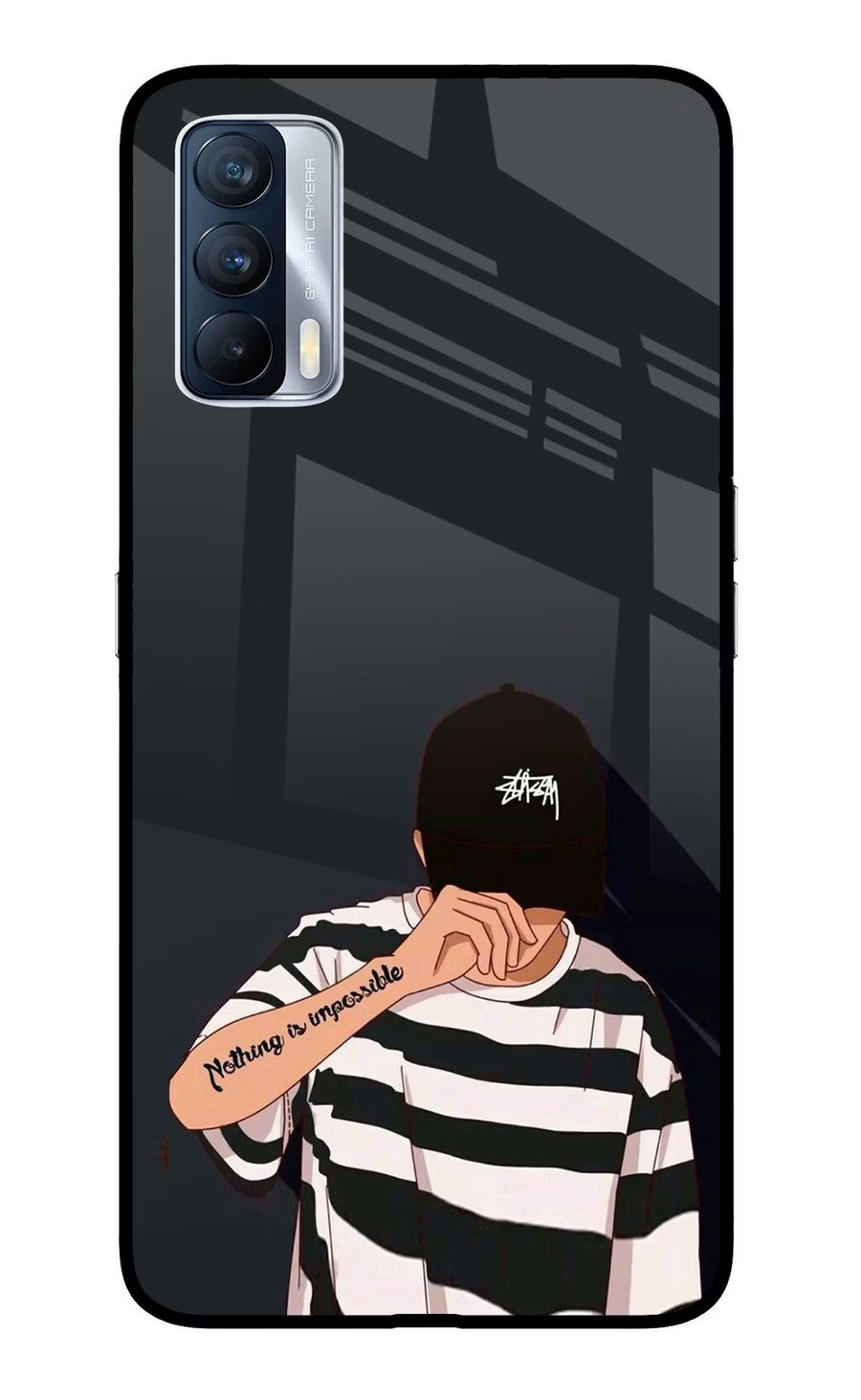 Aesthetic Boy Realme X7 Back Cover, Glass case