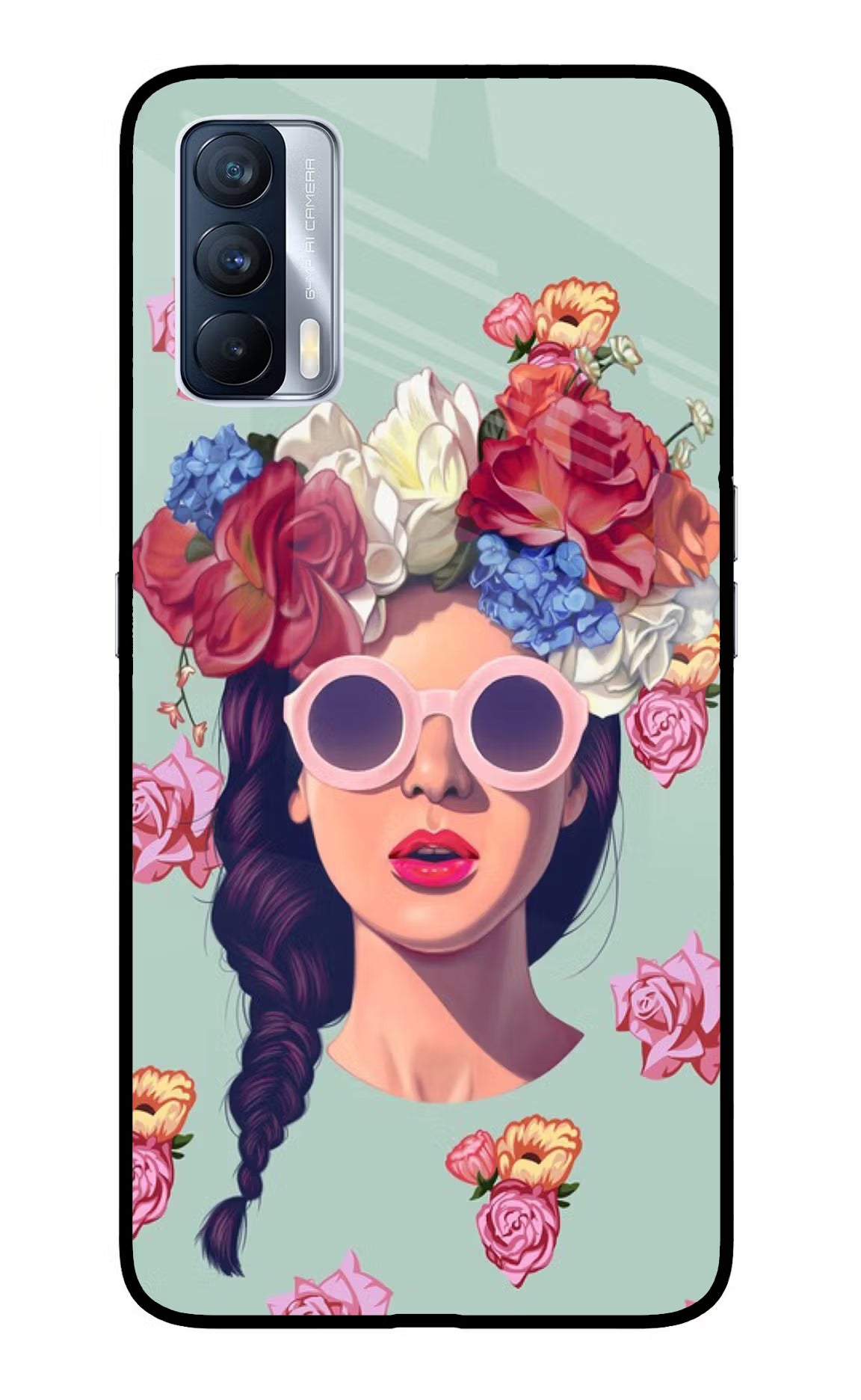 Pretty Girl Realme X7 Glass Case Back Cover by Casekaro