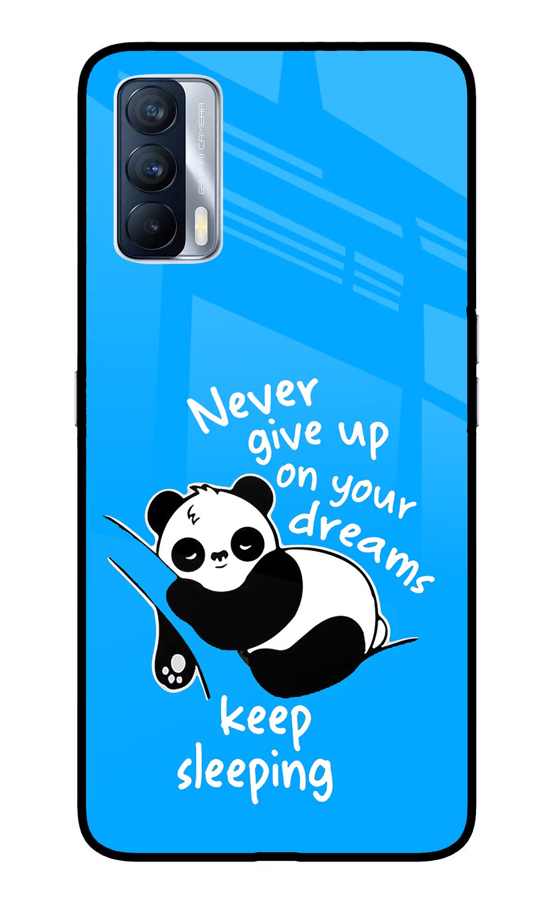 Keep Sleeping Realme X7 Glass Case Back Cover by Casekaro