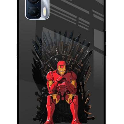 Ironman Throne Realme X7 Glass Case Back Cover by Casekaro
