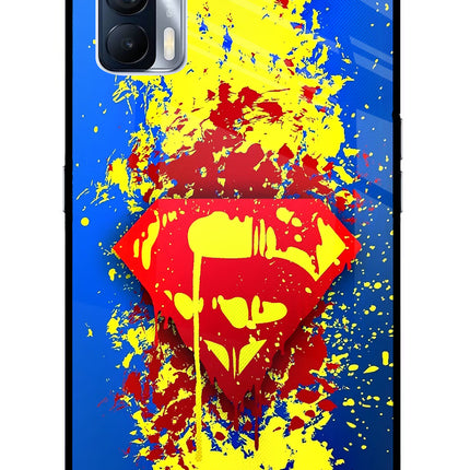 Superman logo Realme X7 Glass Case Back Cover by Casekaro