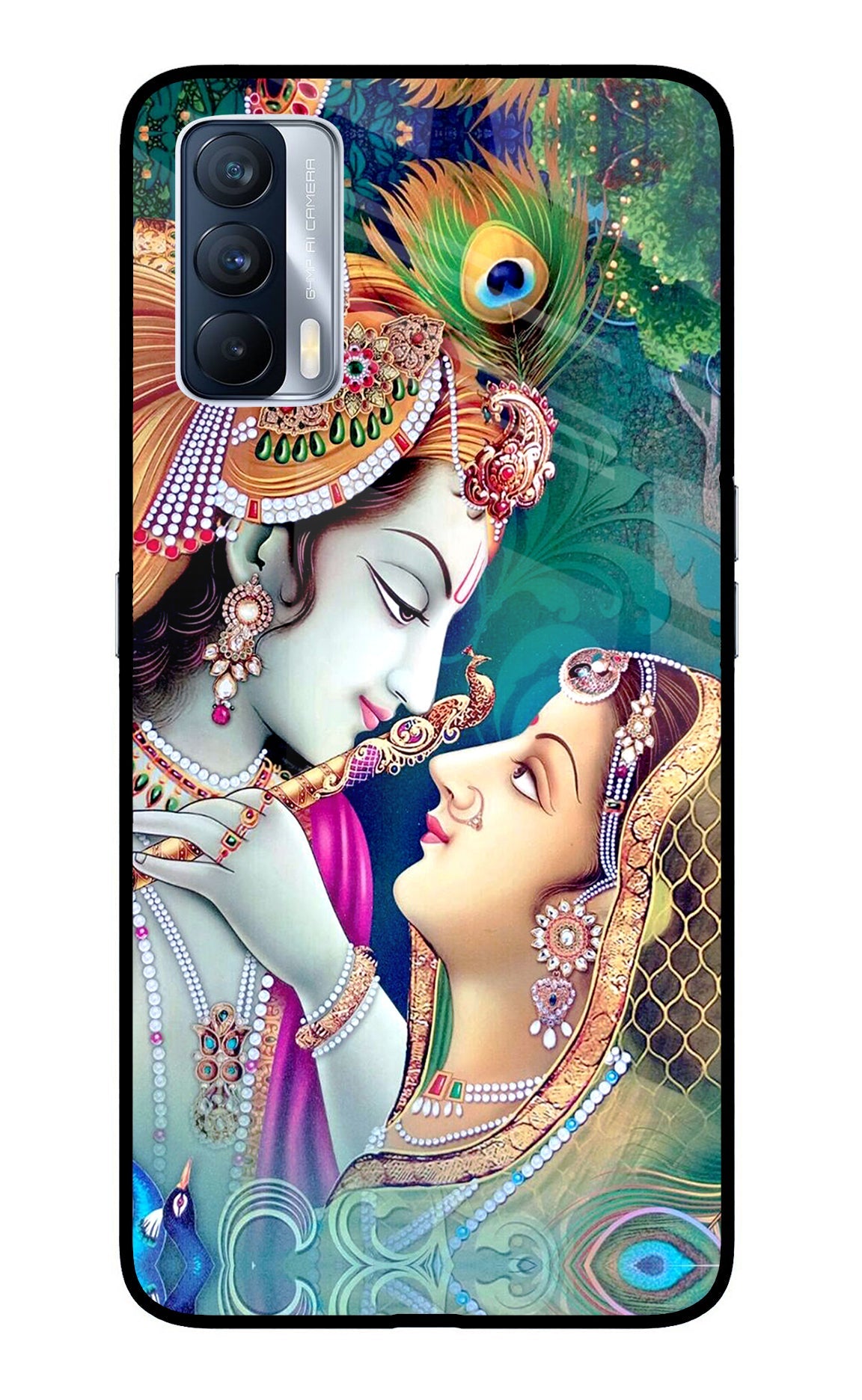 Lord Radha Krishna Realme X7 Glass Case