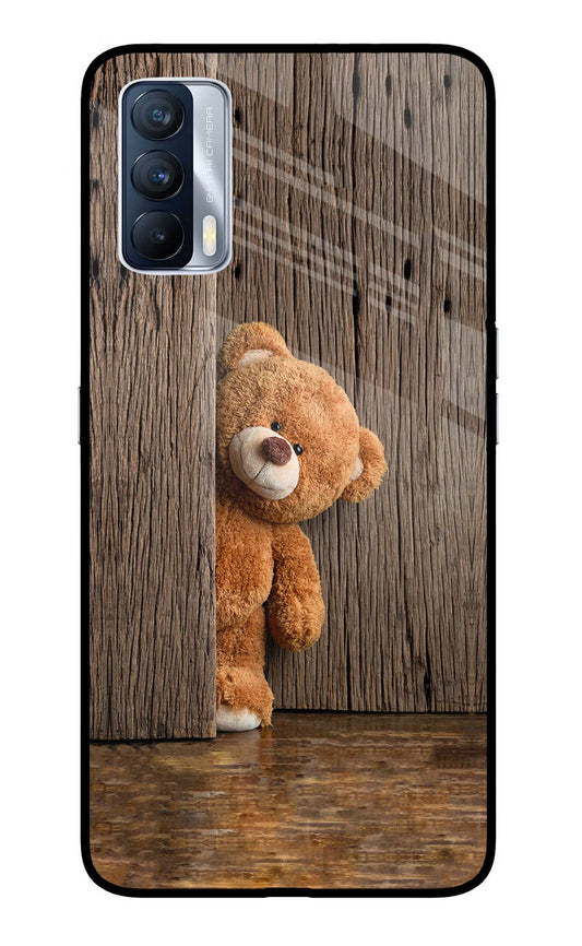 Teddy Wooden Realme X7 Glass Case