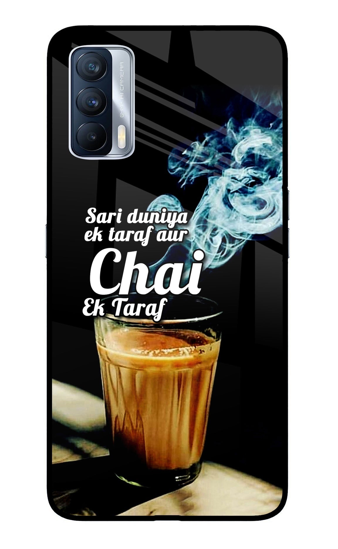 Chai Ek Taraf Quote Realme X7 Glass Case