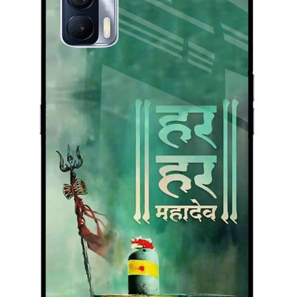 Har Har Mahadev Shivling Realme X7 Glass Case Back Cover by Casekaro