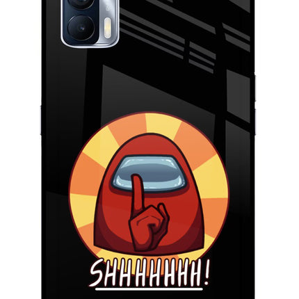 Among Us Shhh! Realme X7 Glass Case Back Cover by Casekaro