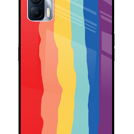 Rainbow Realme X7 Glass Case Back Cover by Casekaro