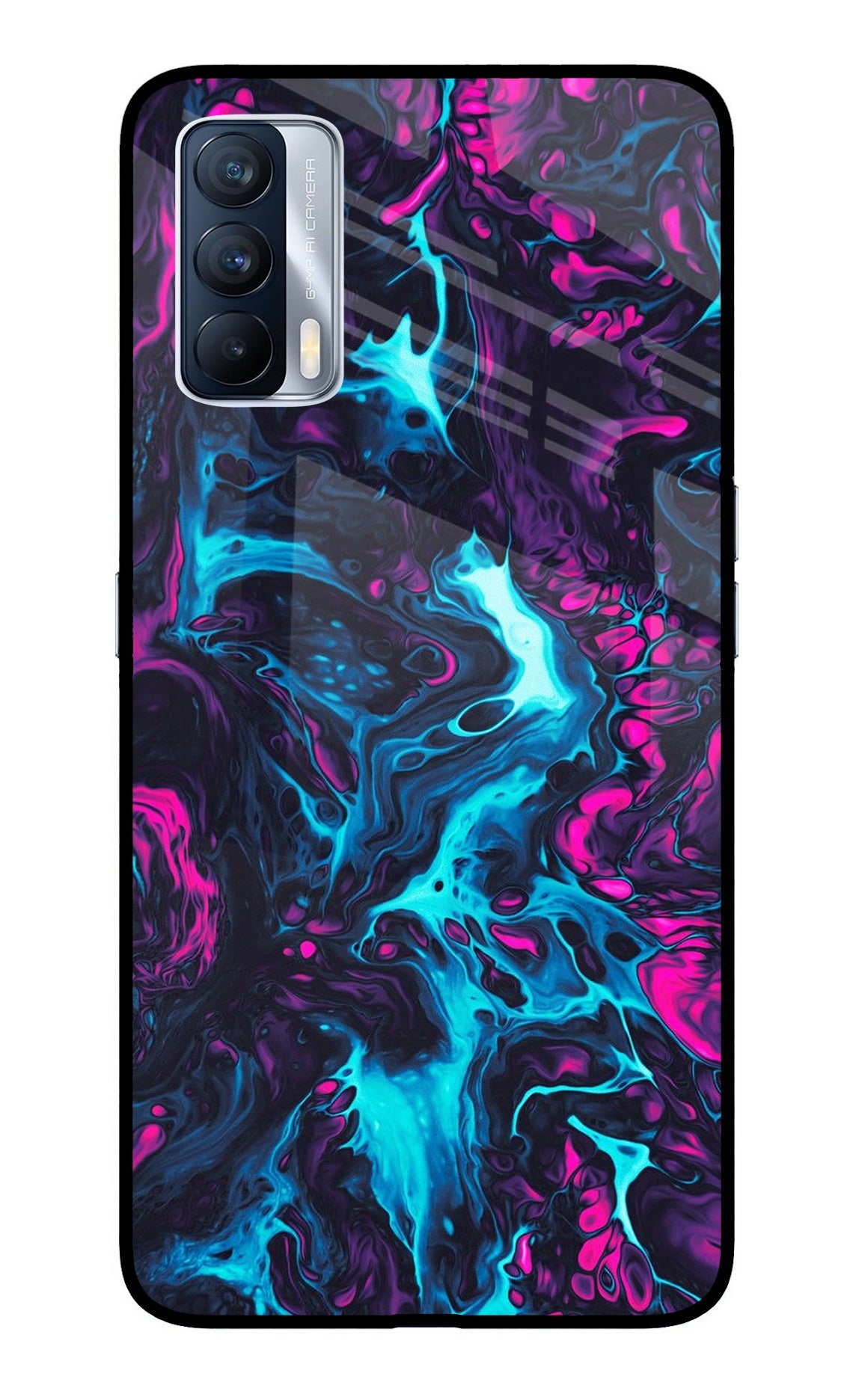 Abstract Realme X7 Glass Case