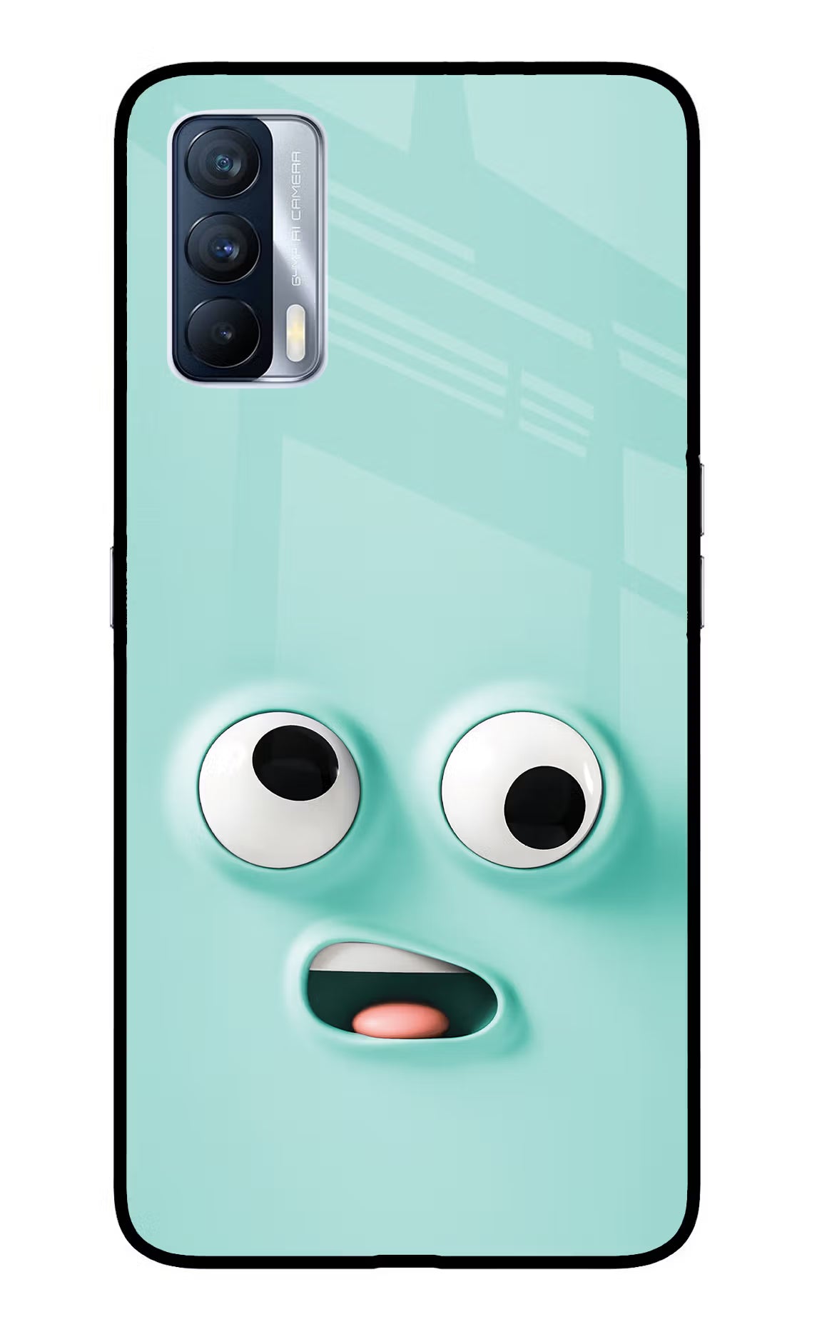 Funny Cartoon Realme X7 Glass Case Back Cover by Casekaro