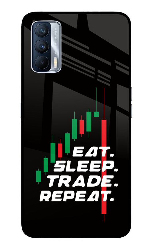 Eat Sleep Trade Repeat Realme X7 Glass Case