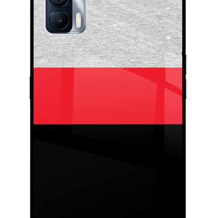 Tri Color Pattern Realme X7 Glass Case Back Cover by Casekaro