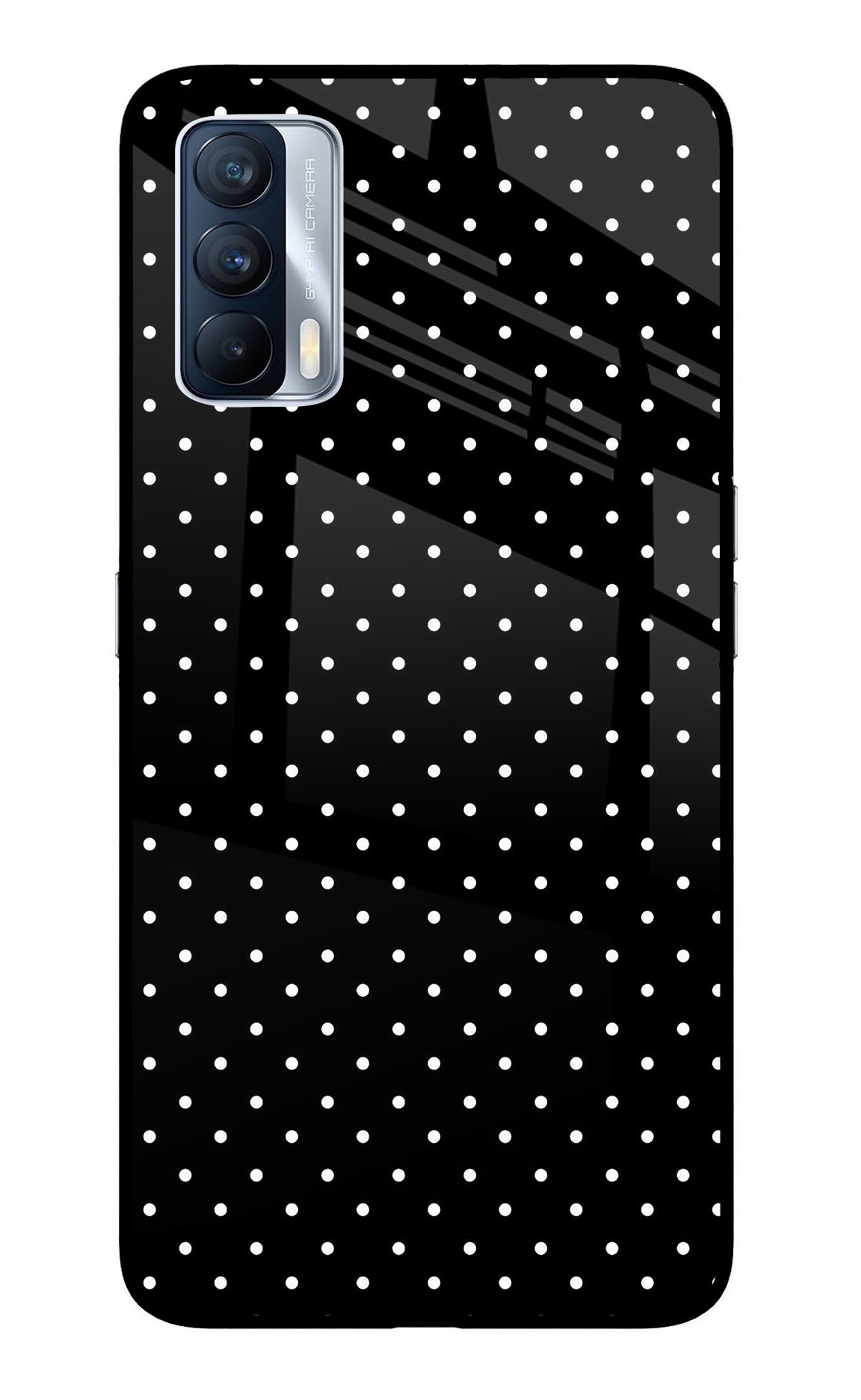 White Dots Realme X7 Glass Case