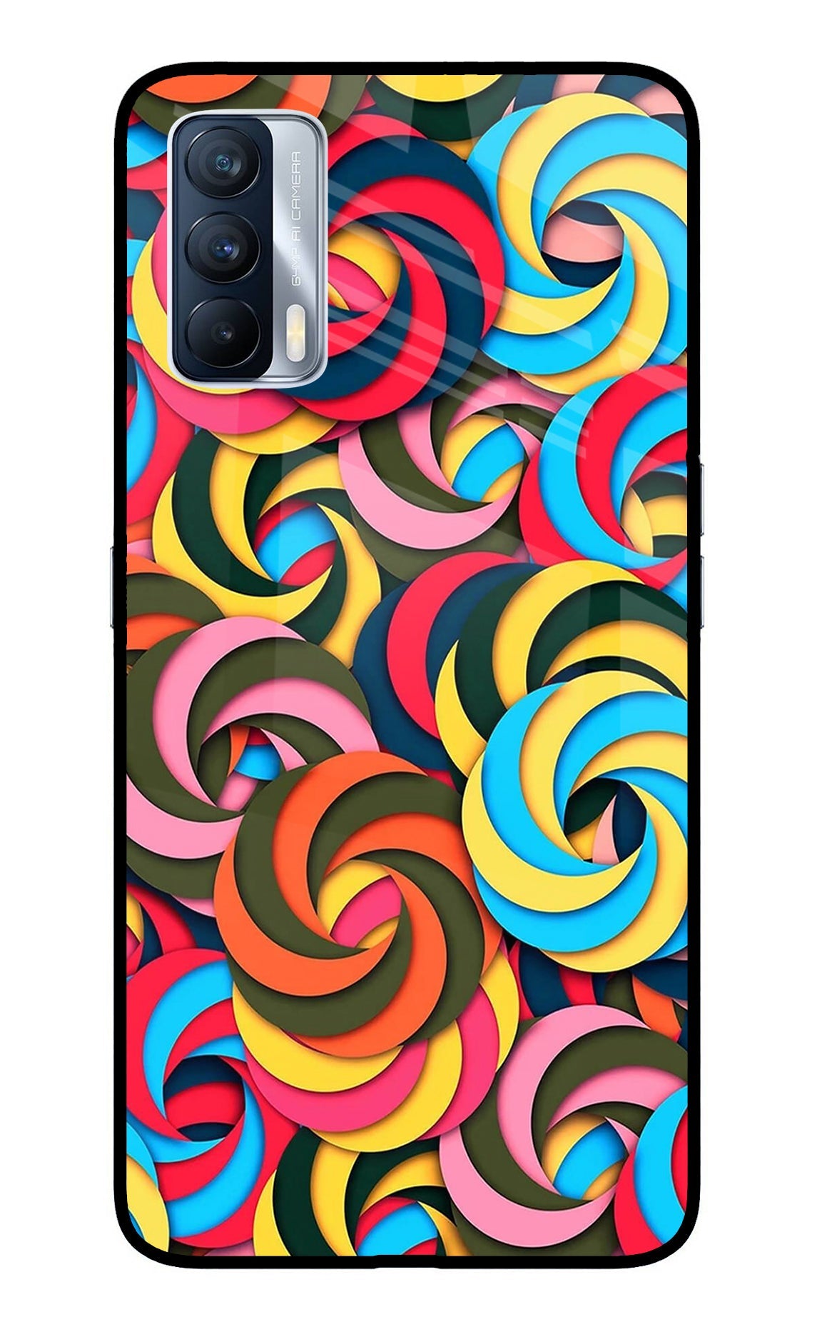 Spiral Pattern Realme X7 Back Cover