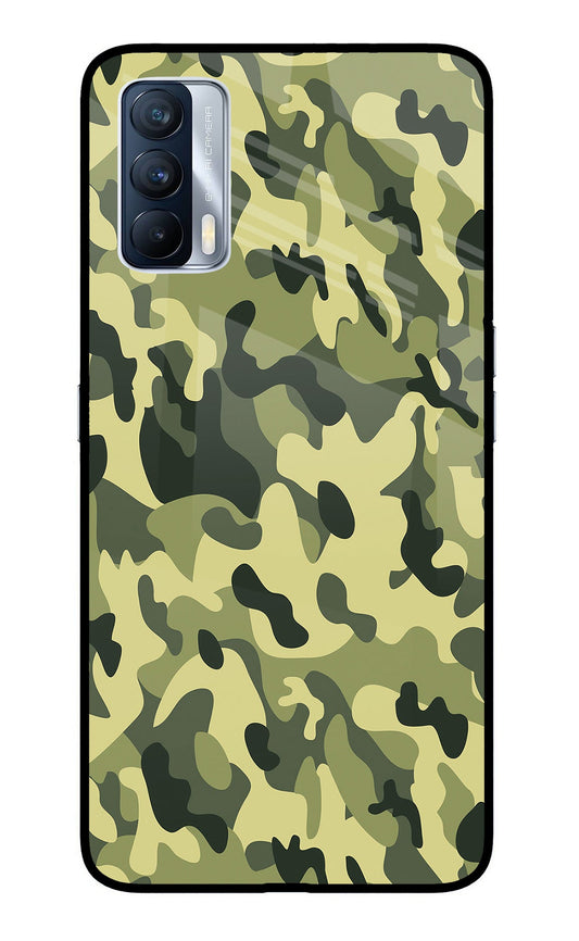 Camouflage Realme X7 Glass Case