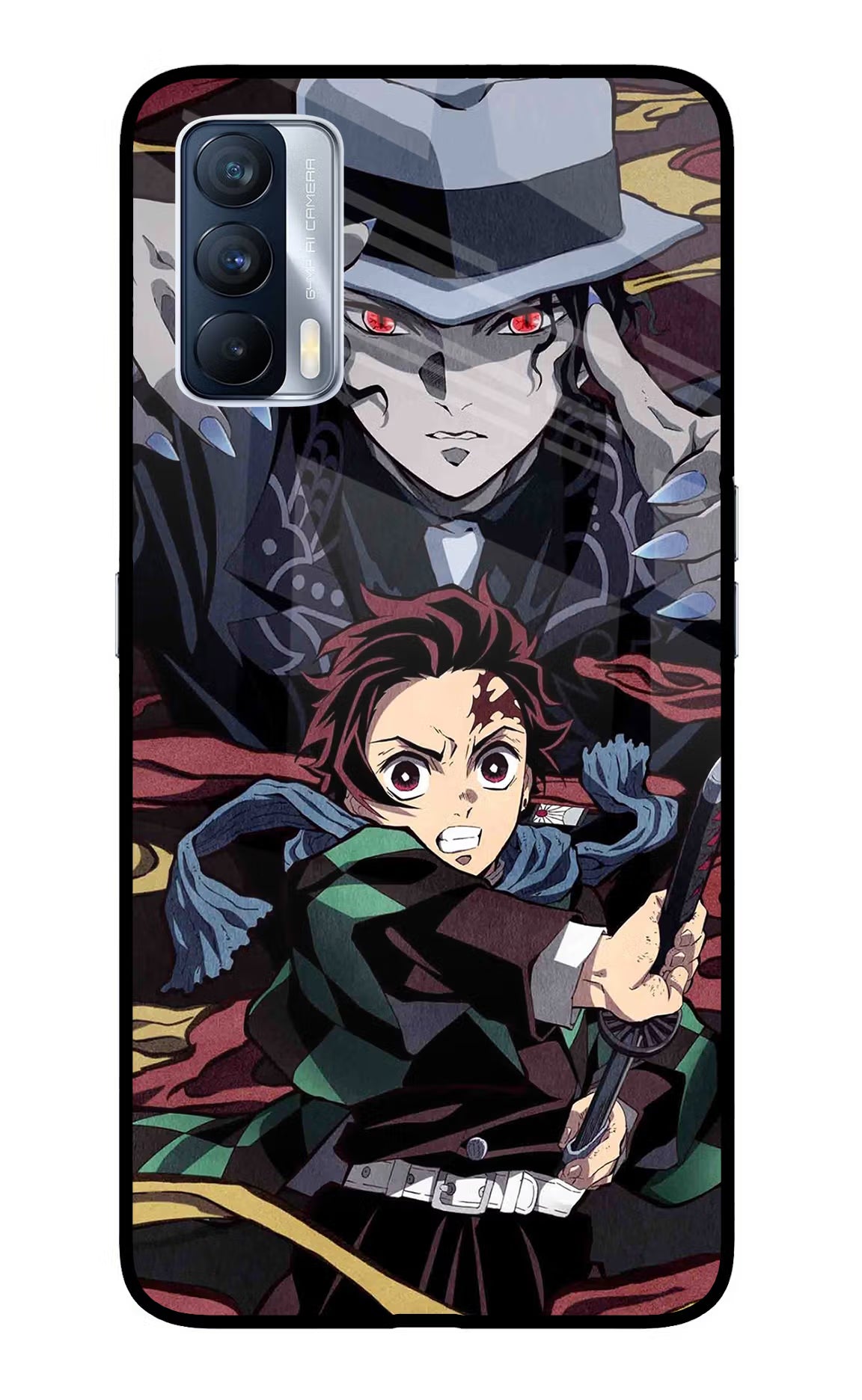 Demon Slayer Realme X7 Glass Case Back Cover by Casekaro