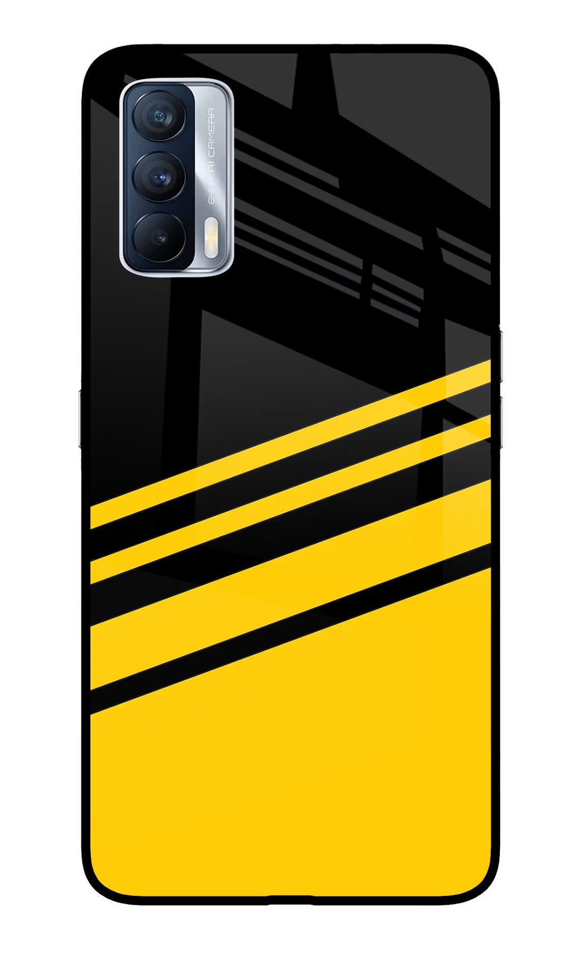 Yellow Shades Realme X7 Glass Case Back Cover by Casekaro