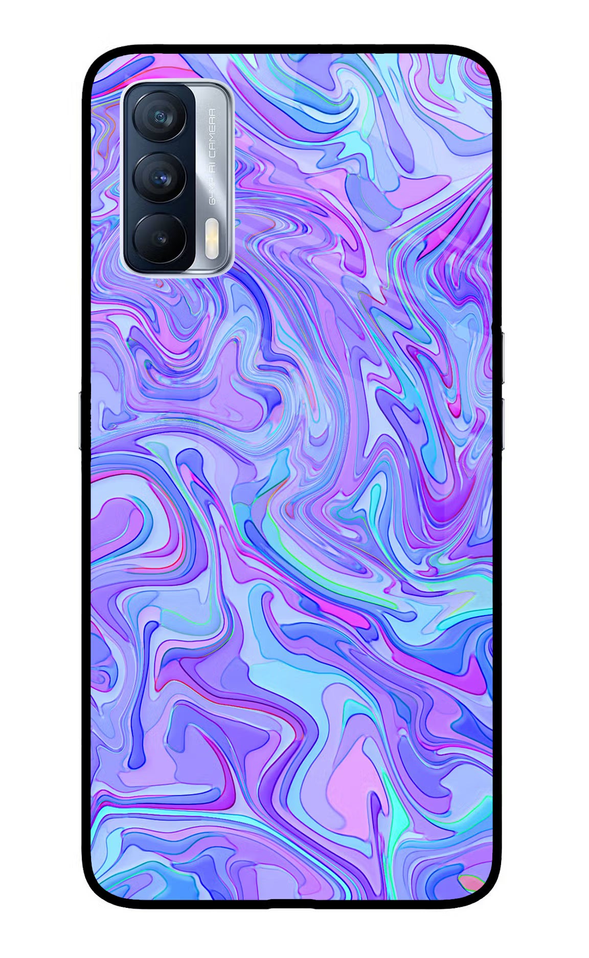 Glitter Realme X7 Glass Case Back Cover by Casekaro