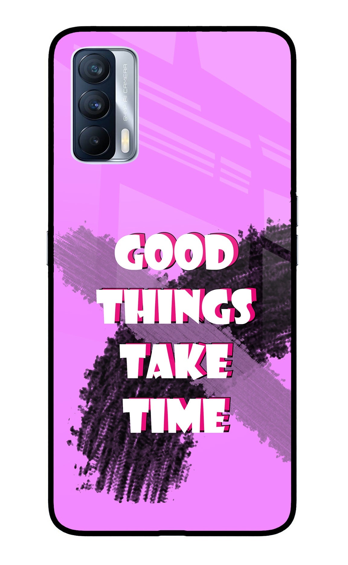 Good Things Take Time Realme X7 Glass Case