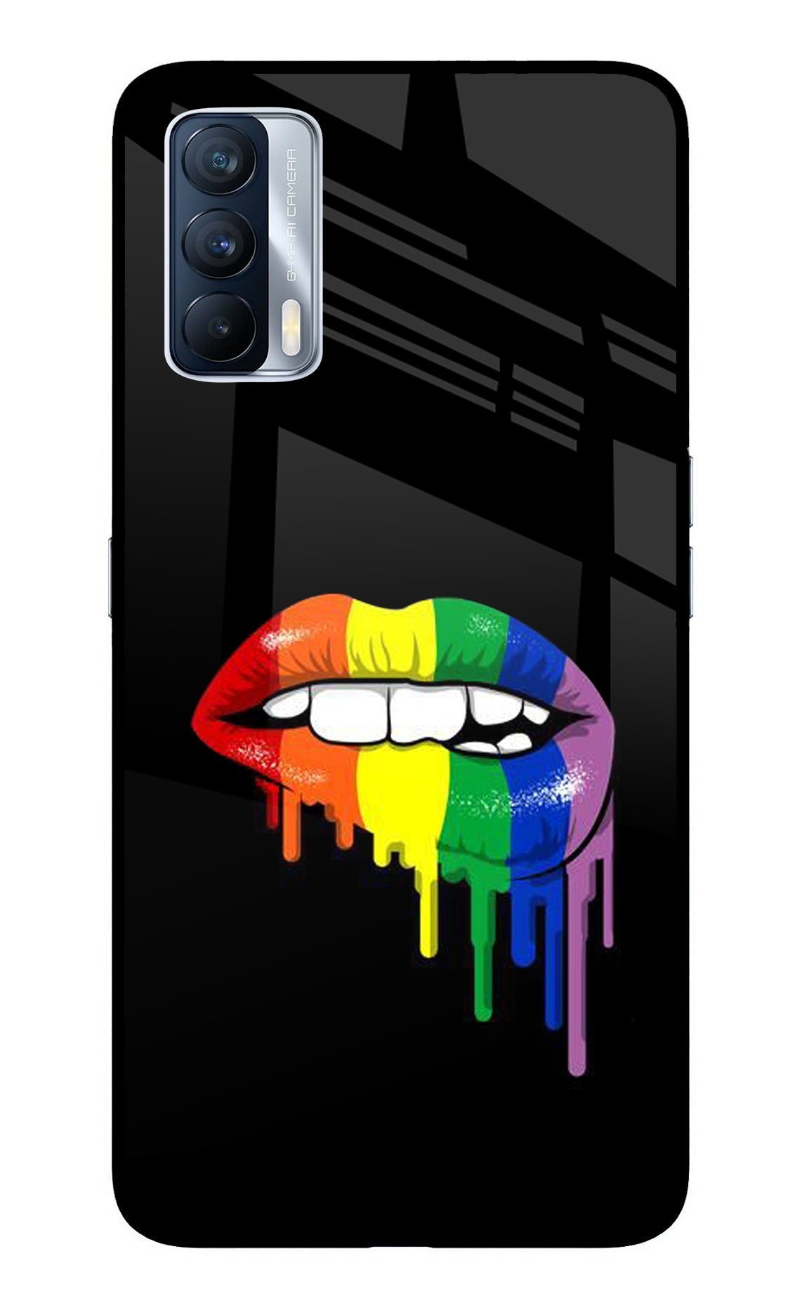 Lips Biting Realme X7 Glass Case