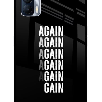 Again Again Gain Realme X7 Glass Case Back Cover by Casekaro