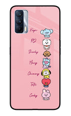 BTS names Realme X7 Glass Case Back Cover by Casekaro
