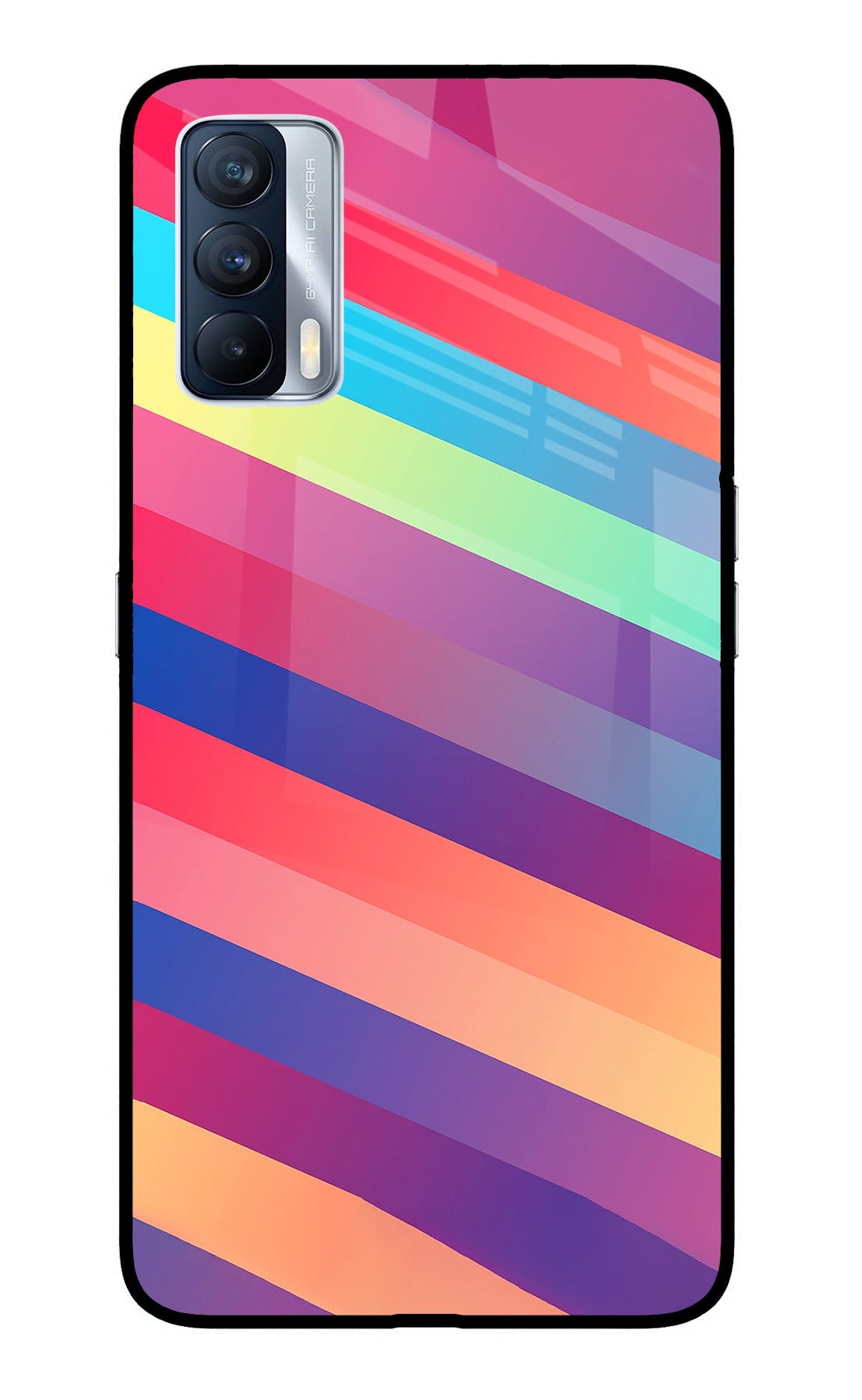 Stripes color Realme X7 Back Cover