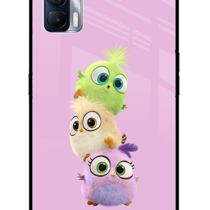 Cute Little Birds Realme X7 Glass Case Back Cover by Casekaro