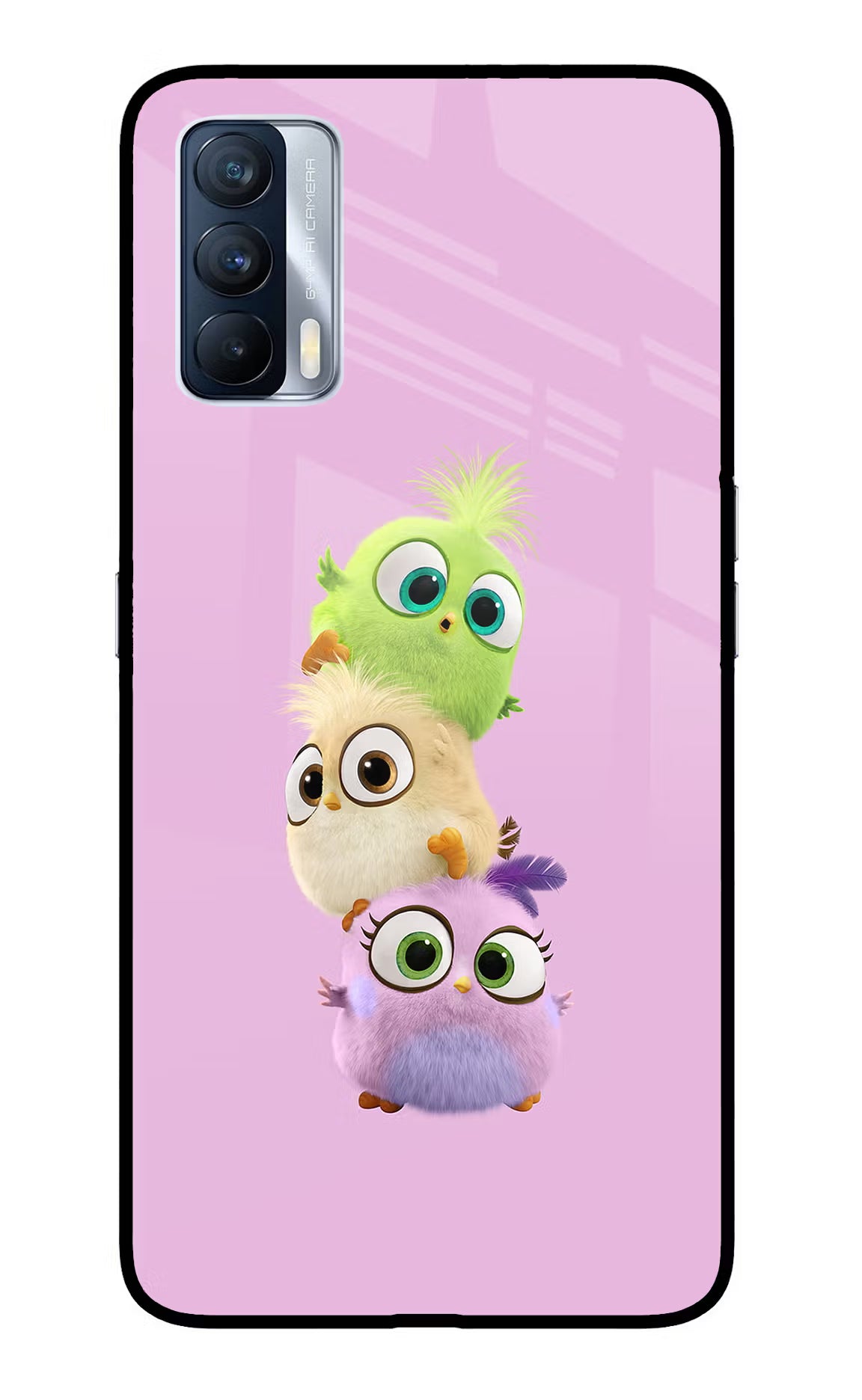 Cute Little Birds Realme X7 Glass Case Back Cover by Casekaro