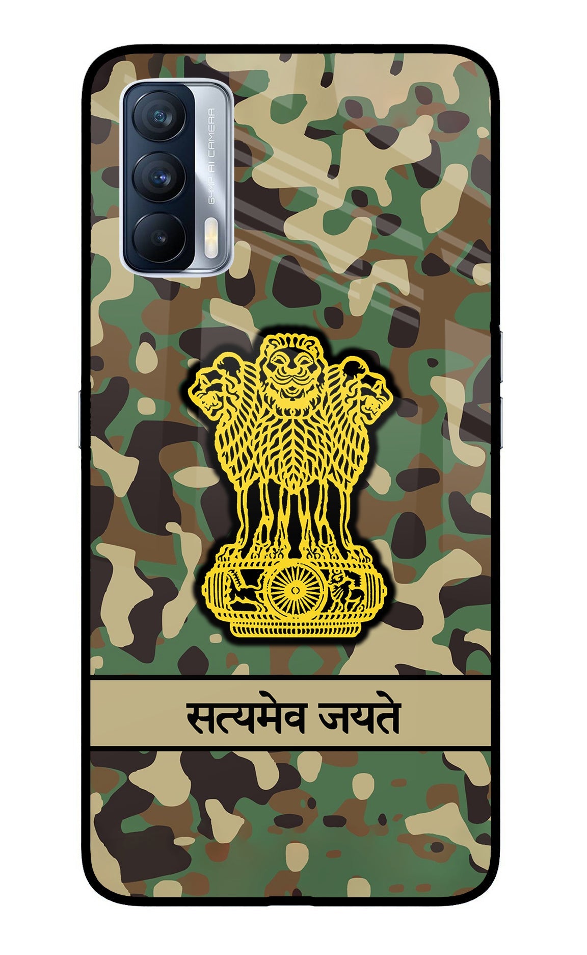 Satyamev Jayate Army Realme X7 Glass Case