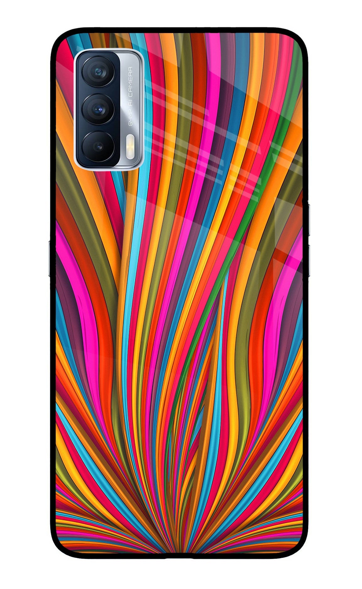 Trippy Wavy Realme X7 Glass Case