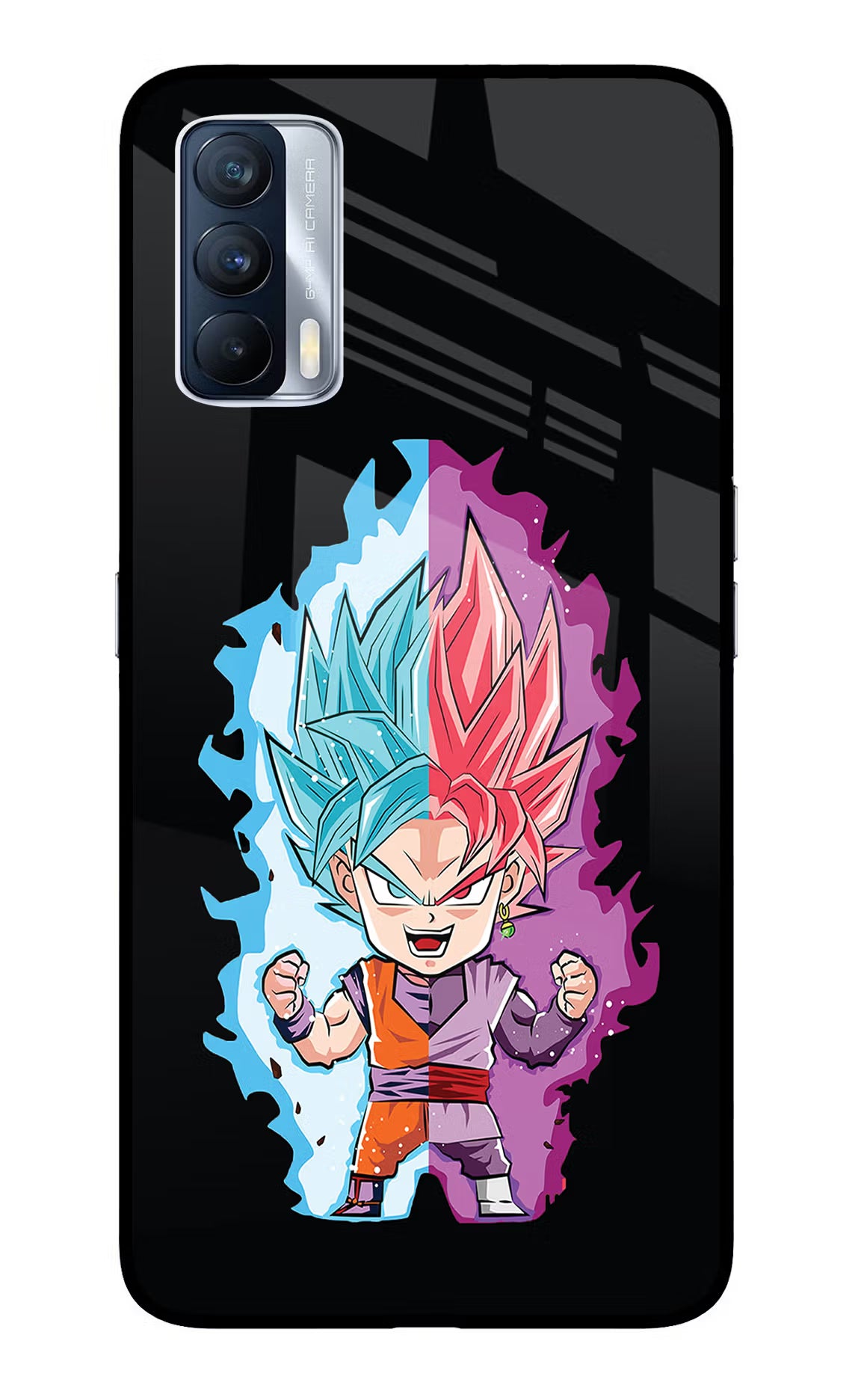 Chota Goku Realme X7 Glass Case Back Cover by Casekaro
