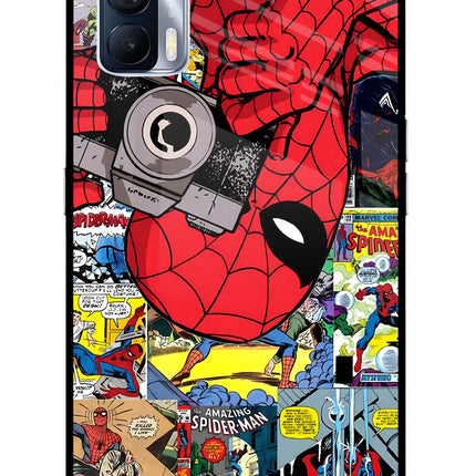 Spider Man Realme X7 Glass Case Back Cover by Casekaro