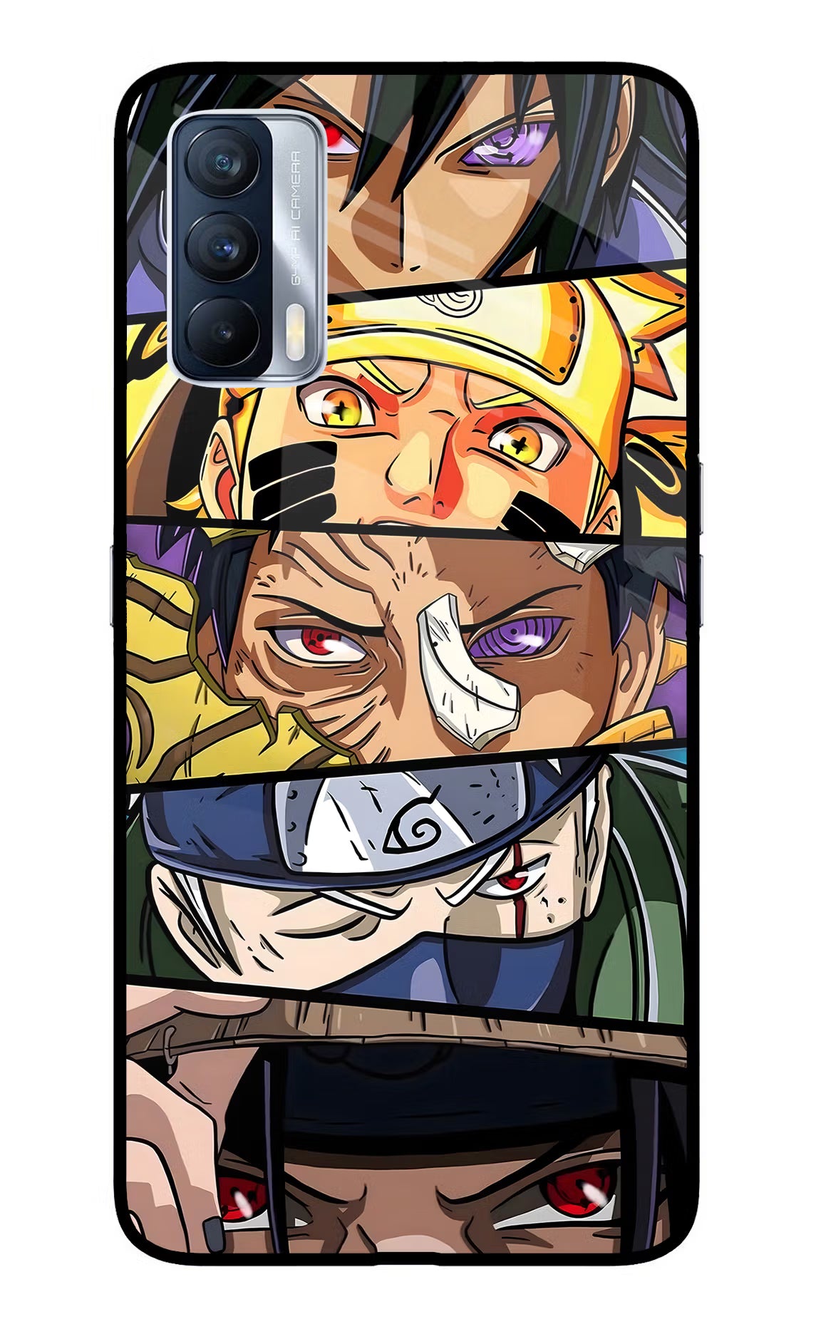 Naruto Character Realme X7 Glass Case Back Cover by Casekaro