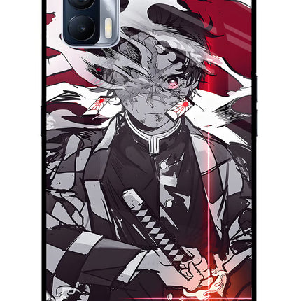 Demon Slayer Realme X7 Glass Case Back Cover by Casekaro