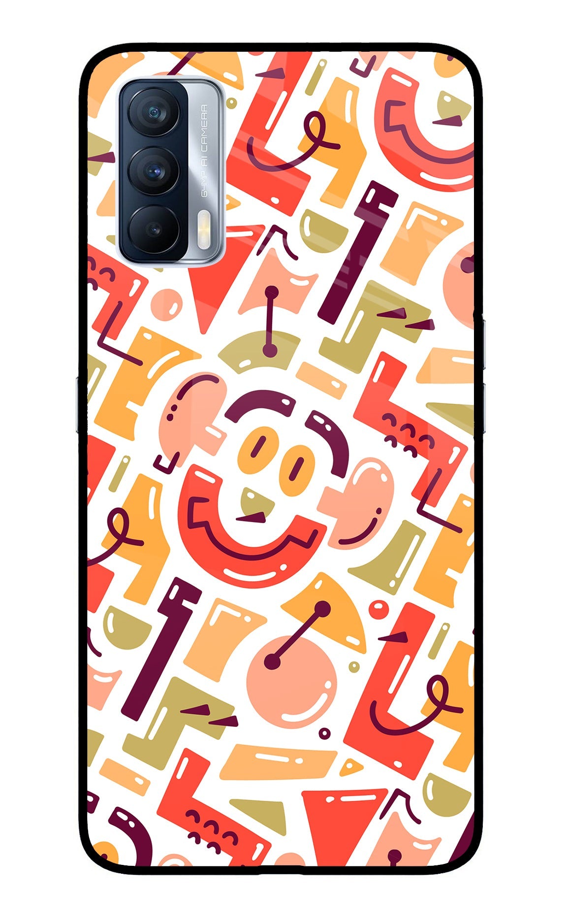 Doodle Pattern Realme X7 Back Cover