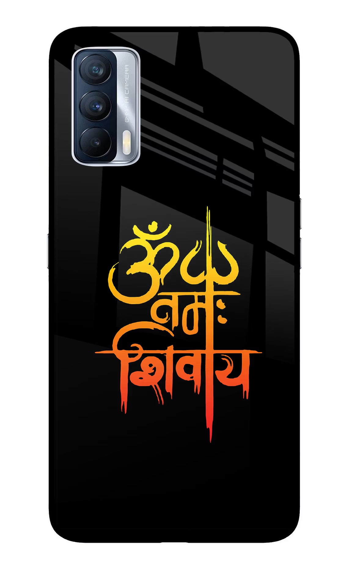Om Namah Shivay Realme X7 Glass Case Back Cover by Casekaro