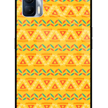 Tribal Pattern Realme X7 Glass Case Back Cover by Casekaro